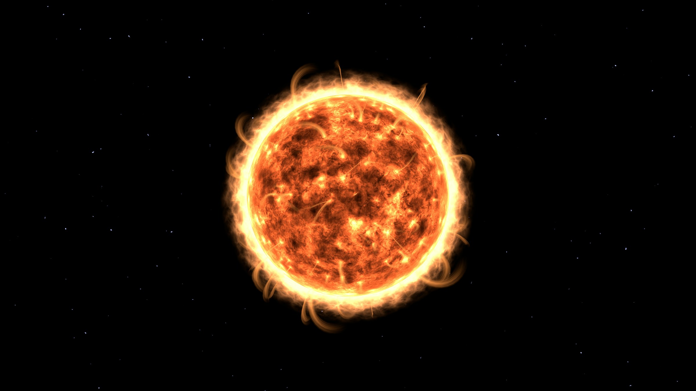 A geometric physics model illuminated against a dark background